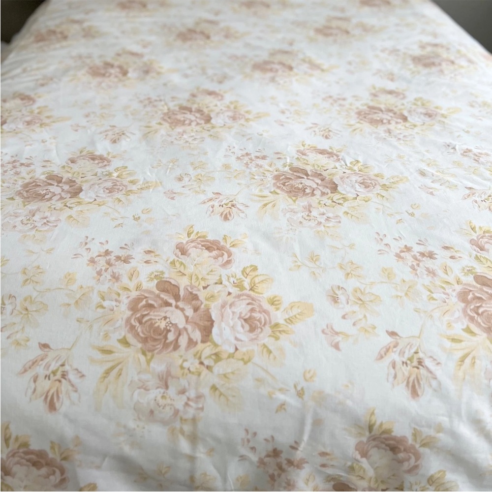 Pottery Barn Hayden Floral Linen Blend FULL/QUEEN Duvet Neutral & 2 Std. Shams - Picture 8 of 10